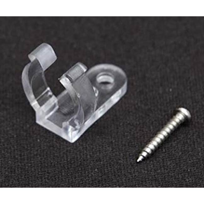 American Lighting PLASTIC MOUNTING CLIP FOR 1/2'' ROPE LT,CLEAR,U-SHAPE