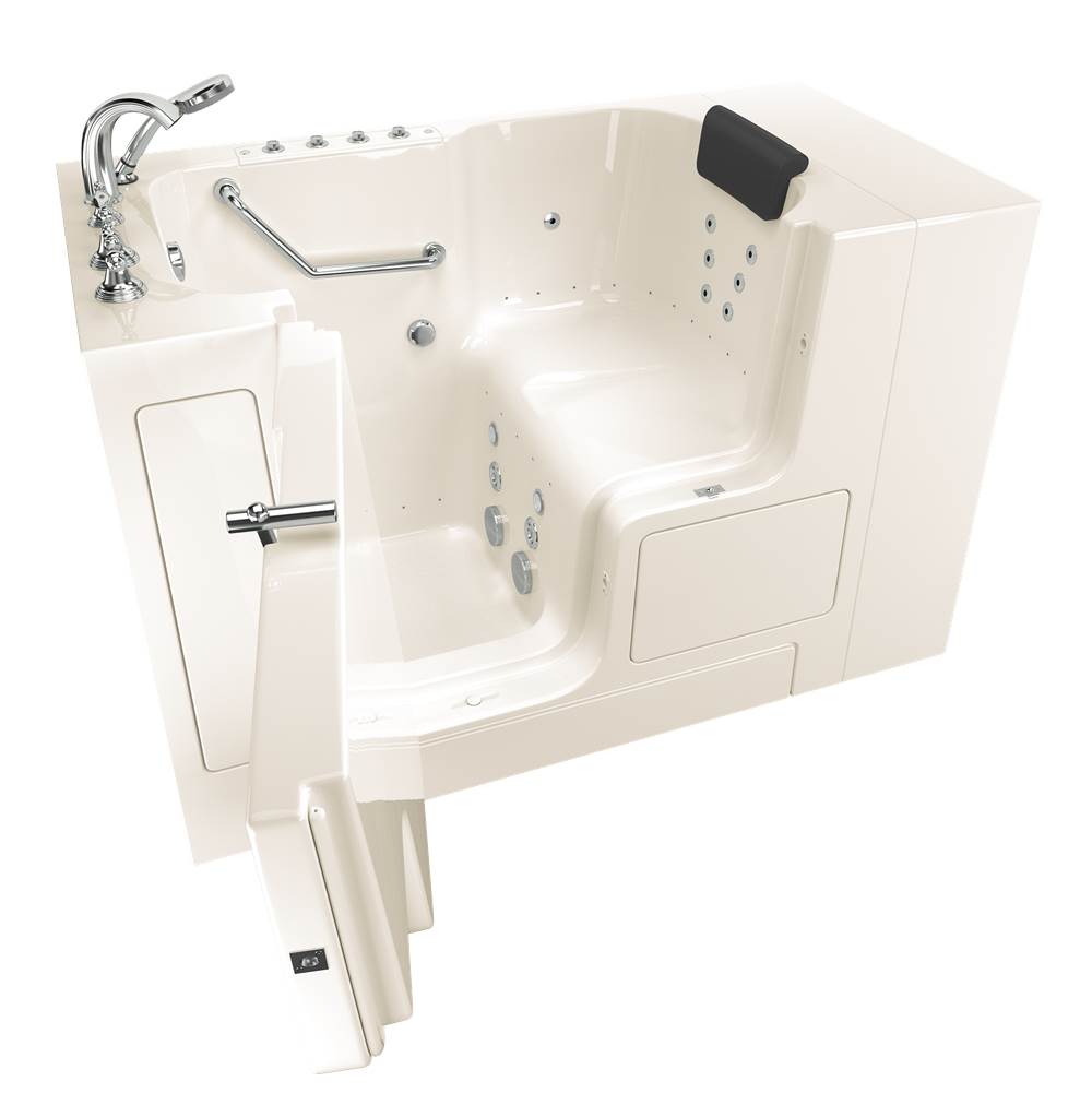 American Standard Gelcoat Premium Series 32 x 52 -Inch Walk-in Tub With Combination Air Spa and Whirlpool Systems - Left-Hand Drain With Faucet