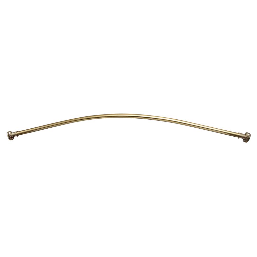Barclay Curved 60'' Shower Rod w/FlangePolished Brass