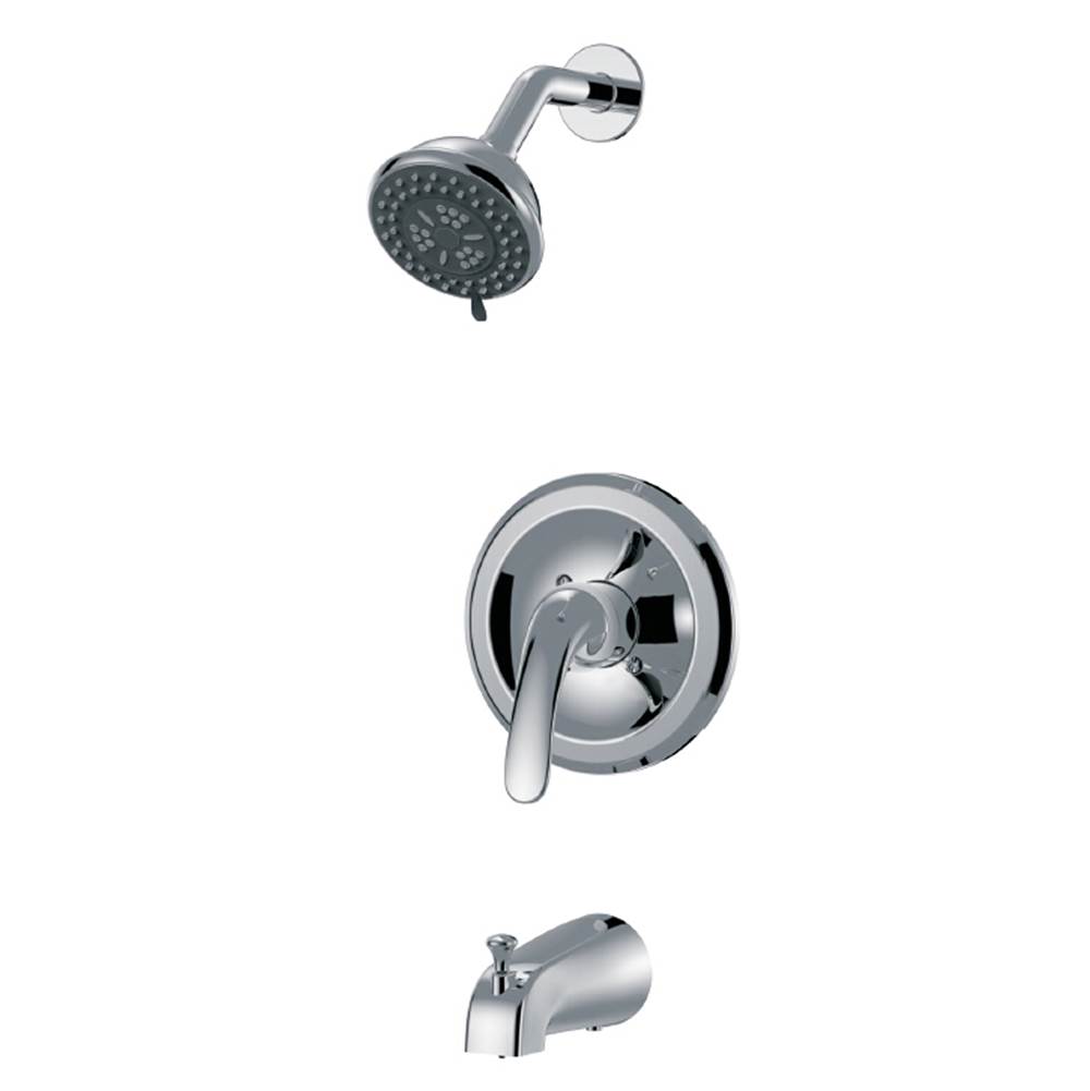 Compass Manufacturing Noble Cpt-1C Contractor Pack Trim Kit Chrome, Single Lever Tub And Shower