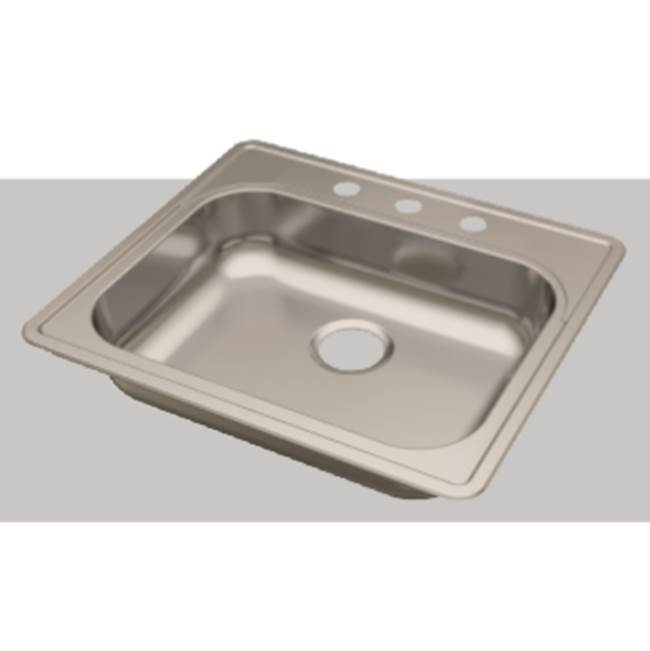 Compass Manufacturing 25X22X5.5 Ada Boxed Sink, Consists Of 1 - 482-6509 Sink, 1 - 992-6323 Box