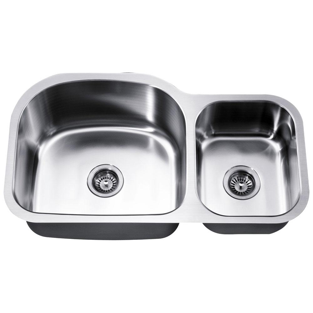 Dawn Dawn® Undermount Double Bowl Sink (Small Bowl on Right)
