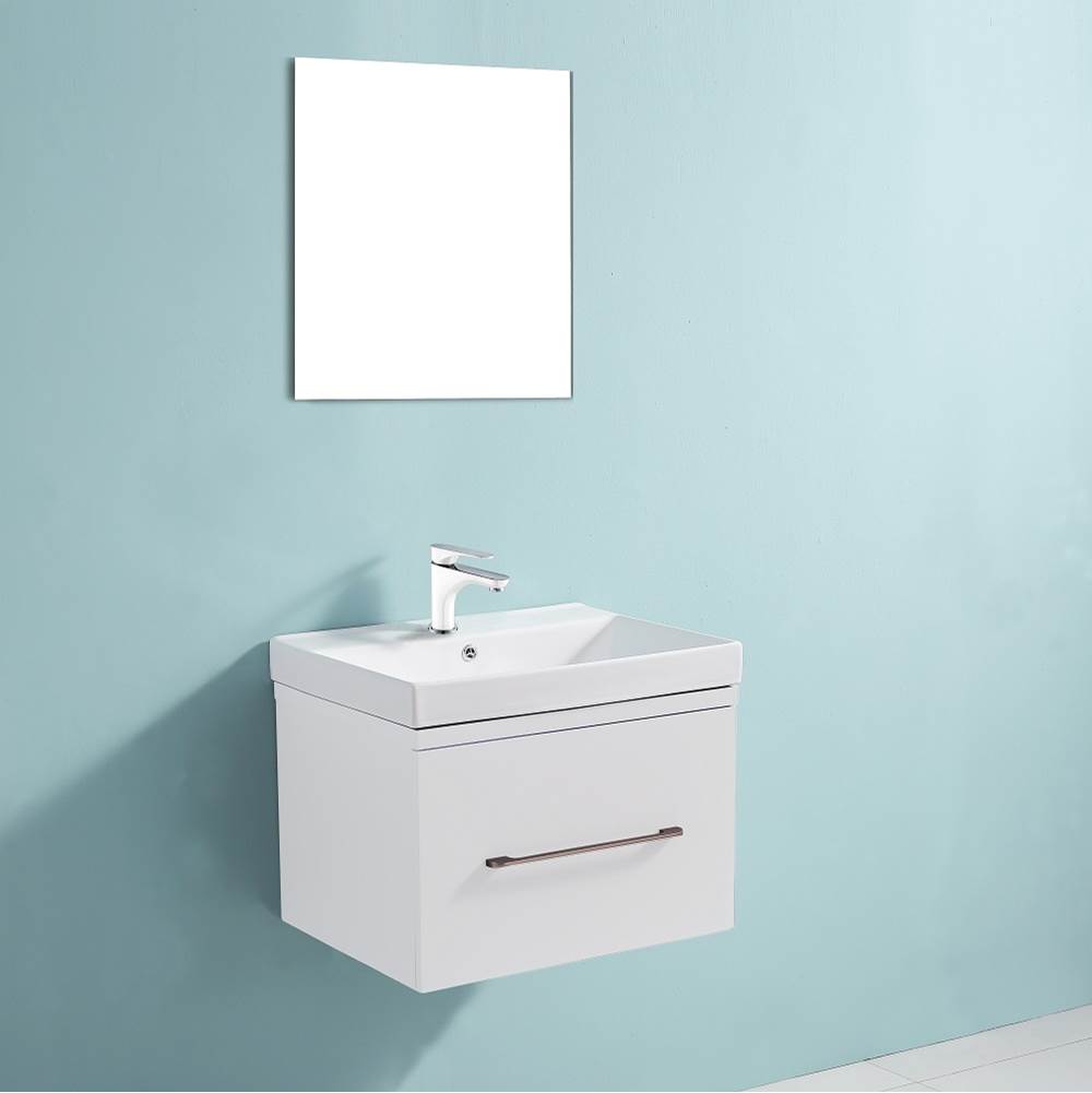 Dawn Kathy 24'' White Cabinet with Self Soft Closing Hinges