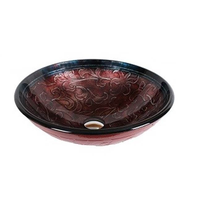 Dawn Dawn® Tempered glass handmade vessel sink-round shape