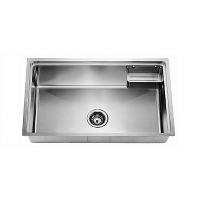 Dawn Undermount Small Radius Single Bowl, 18 Gauge, Size: 29-5/8'' x 17-5/8'' x 10'' (outside), comes with Basket BK710