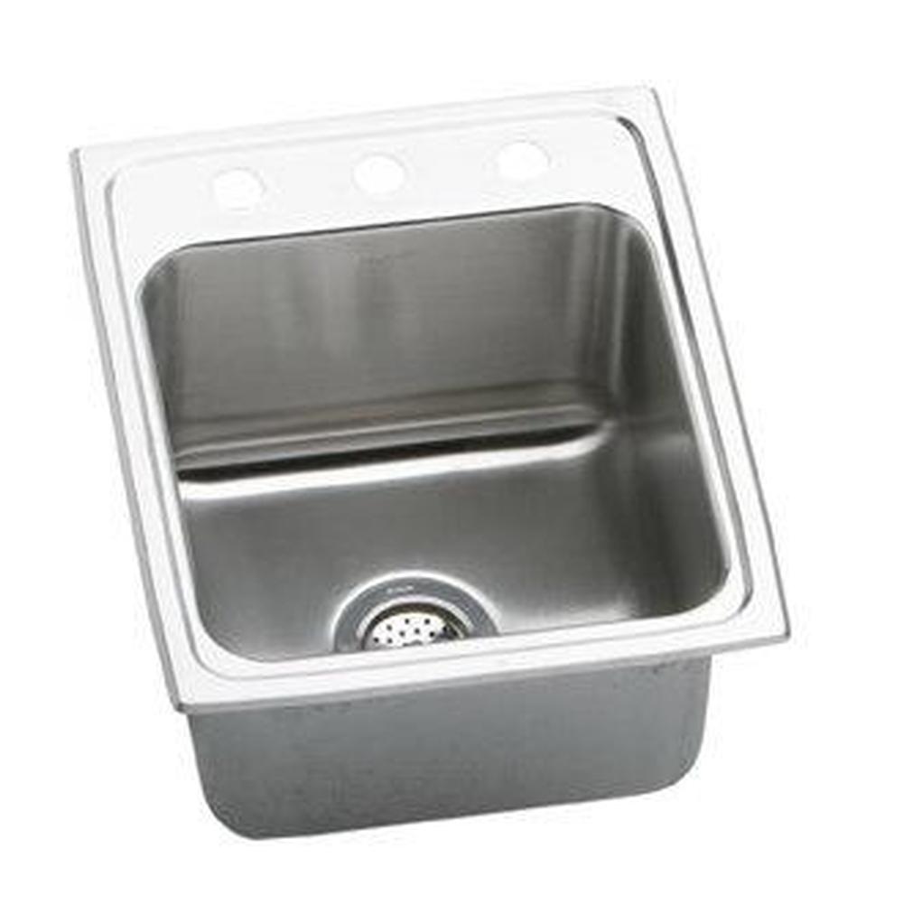 Elkay Lustertone Classic Stainless Steel 17'' x 22'' x 10-1/8'', Single Bowl Drop-in Sink with Quick-clip