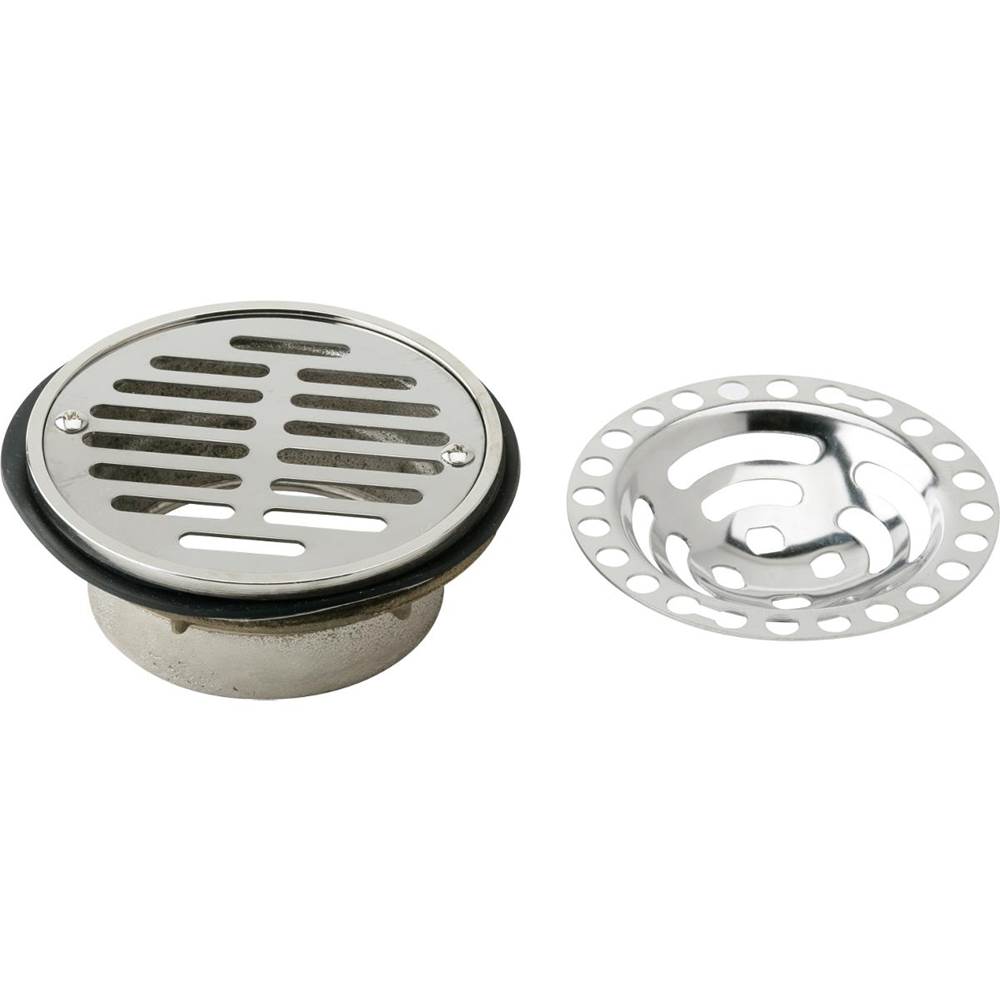 Elkay Drain Fitting 5-1/2'' Stainless Steel Dome / Flat Grid Strainer