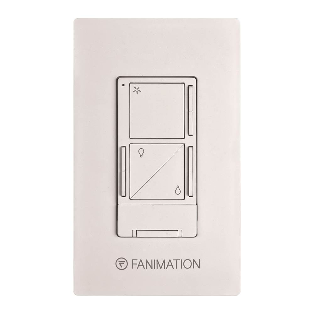Fanimation Wall Control with Receiver - 3 Fan Speeds & Up/Down Light - White