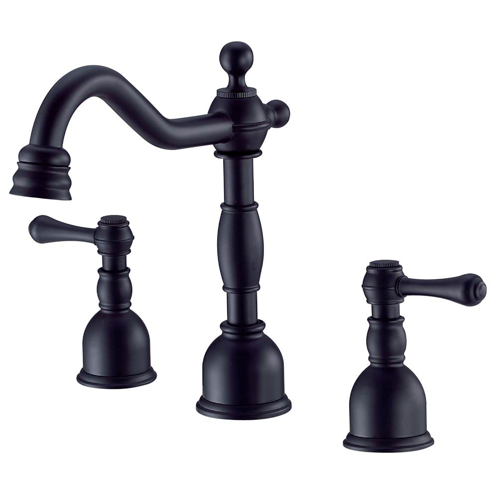 Gerber Plumbing Opulence 2H Widespread Lavatory Faucet w/ Metal Touch Down Drain 1.2gpm Satin Black