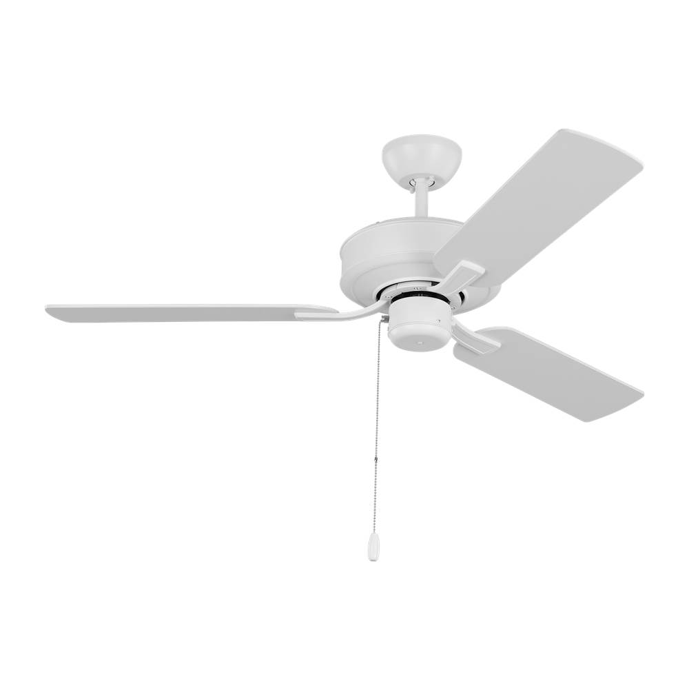 Generation Lighting Linden 48'' traditional indoor matte white ceiling fan with reversible motor