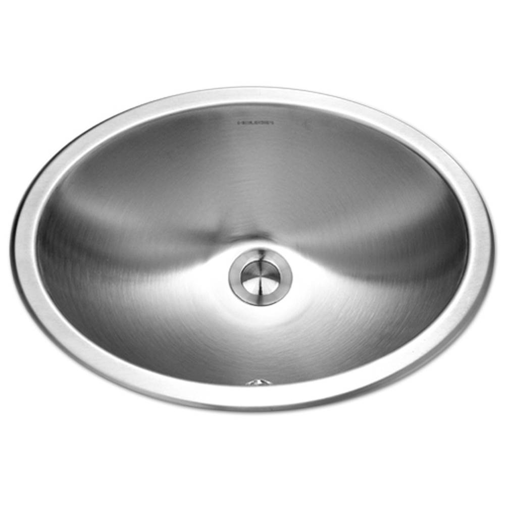 Hamat Topmount Stainless Steel Oval Bowl Lavatory Sink with Overflow