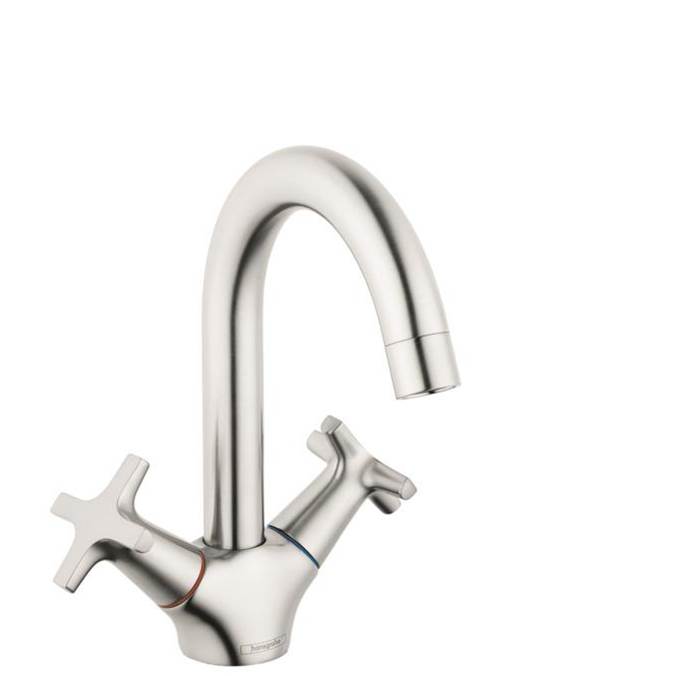 Hansgrohe Logis Classic Single-Hole Faucet 150 with Swivel Spout and Pop-Up Drain, 1.2 GPM in Brushed Nickel