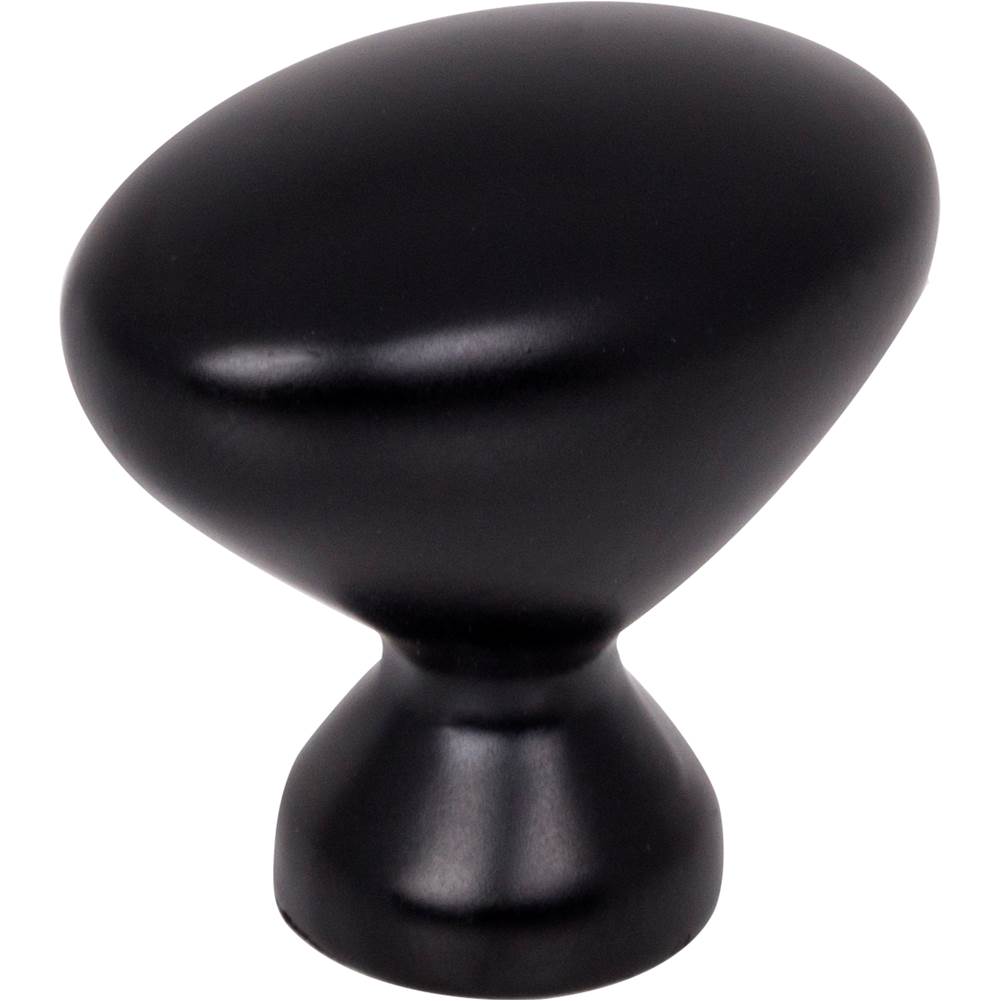 Hardware Resources 1-1/4'' Overall Length Matte Black Oval Merryville Cabinet Knob