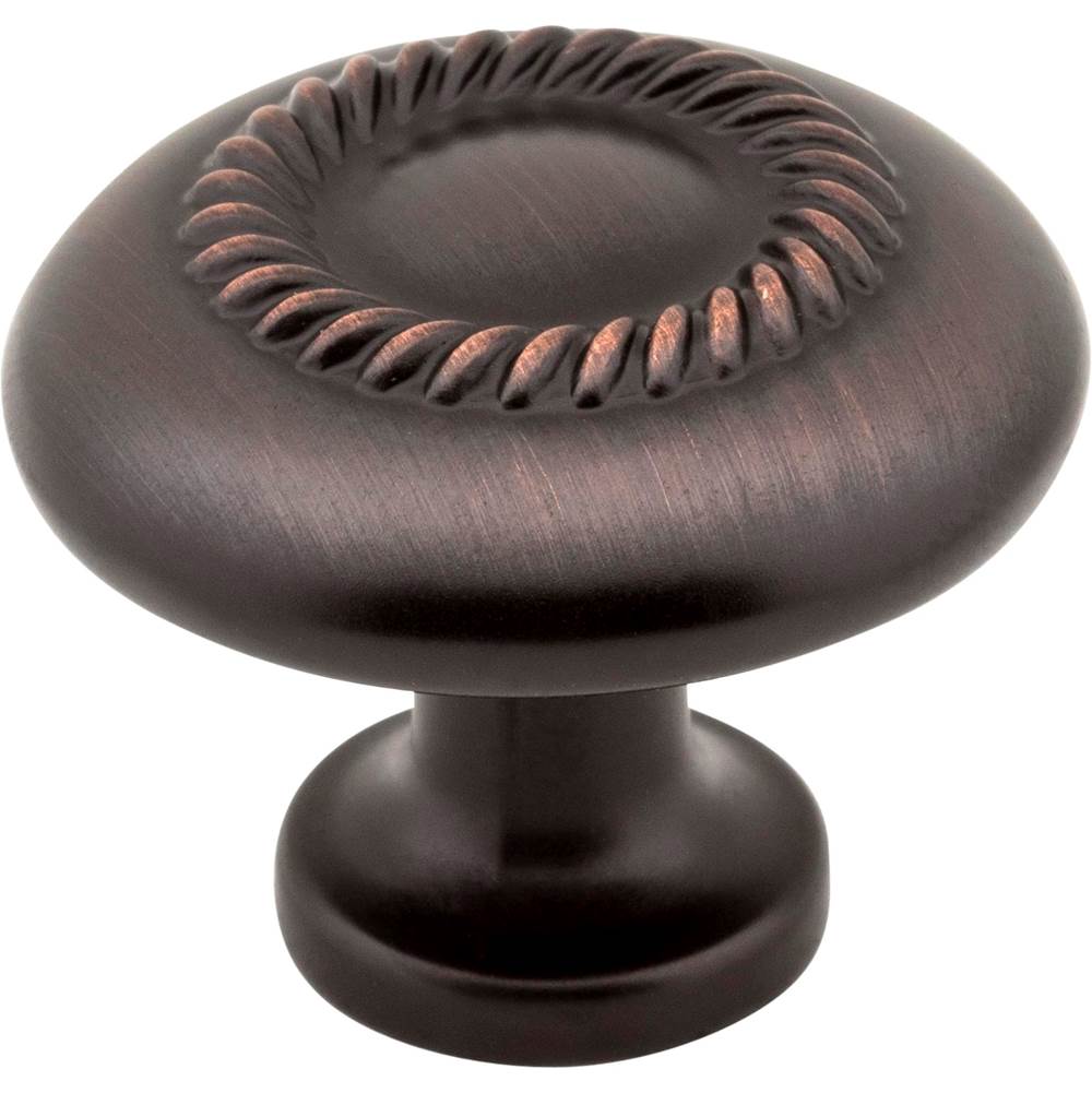 Hardware Resources 1-1/4'' Diameter Brushed Oil Rubbed Bronze Rope Detailed Cypress Cabinet Mushroom Knob