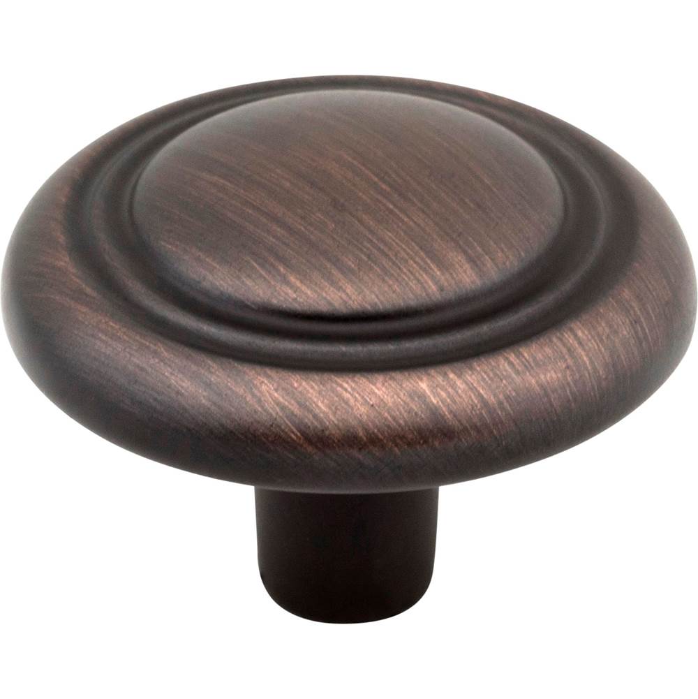 Hardware Resources 1-1/4'' Diameter Brushed Oil Rubbed Bronze Button Vienna Cabinet Mushroom Knob