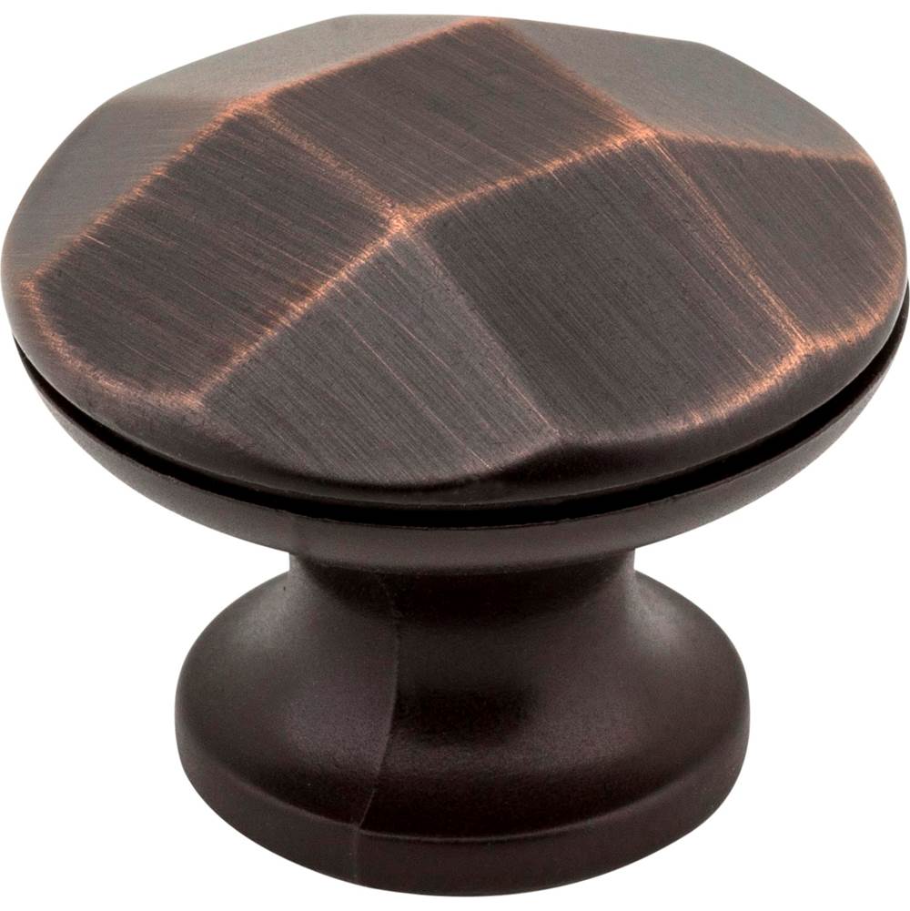 Hardware Resources 1-3/16'' Diameter Brushed Oil Rubbed Bronze Faceted Geometric Drake Cabinet Knob