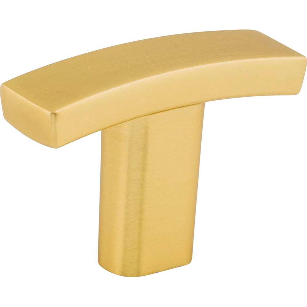 Hardware Resources 1-1/2'' Overall Length Brushed Gold Square Thatcher Cabinet ''T'' Knob