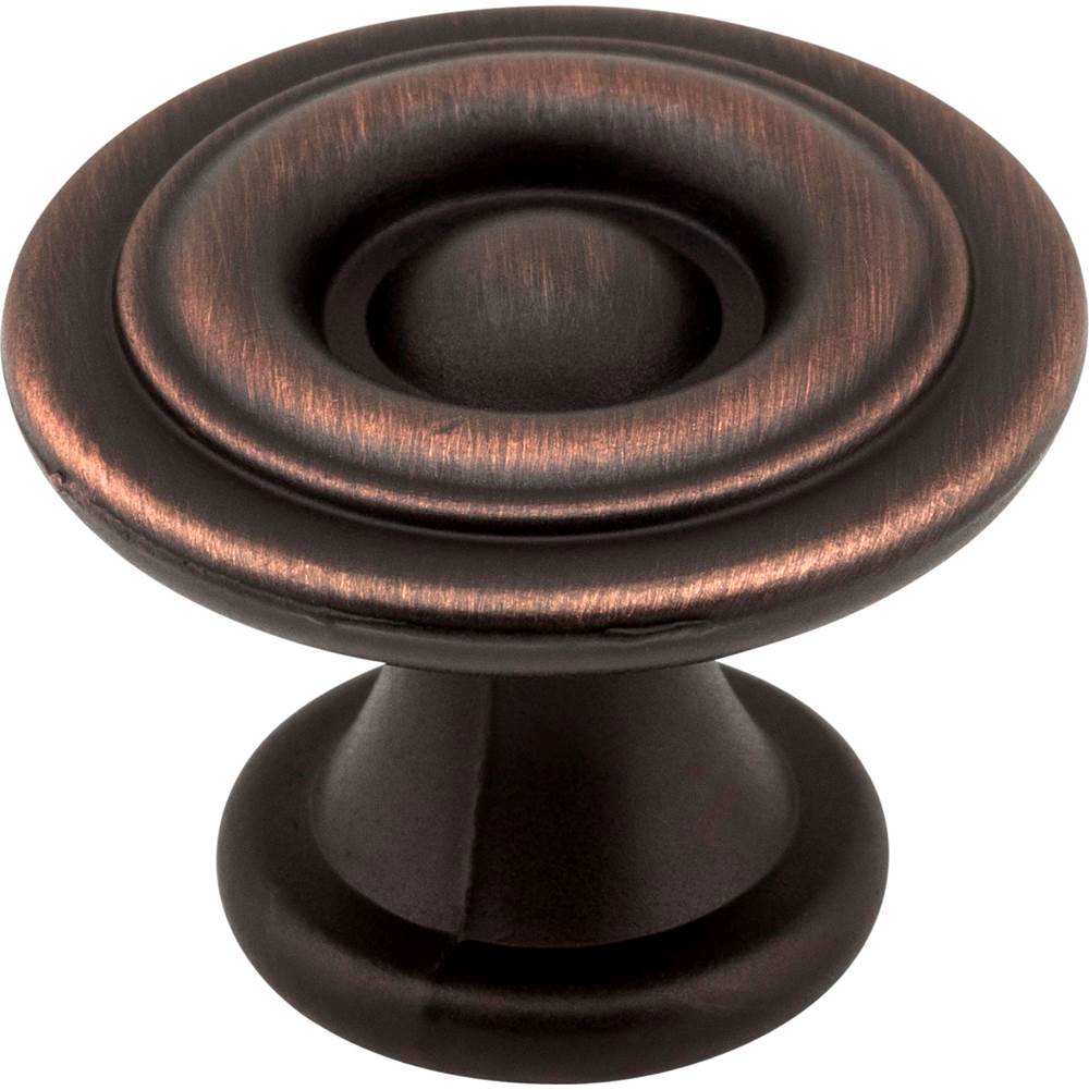 Hardware Resources 1-3/16'' Diameter Brushed Oil Rubbed Bronze Button Syracuse Cabinet Knob