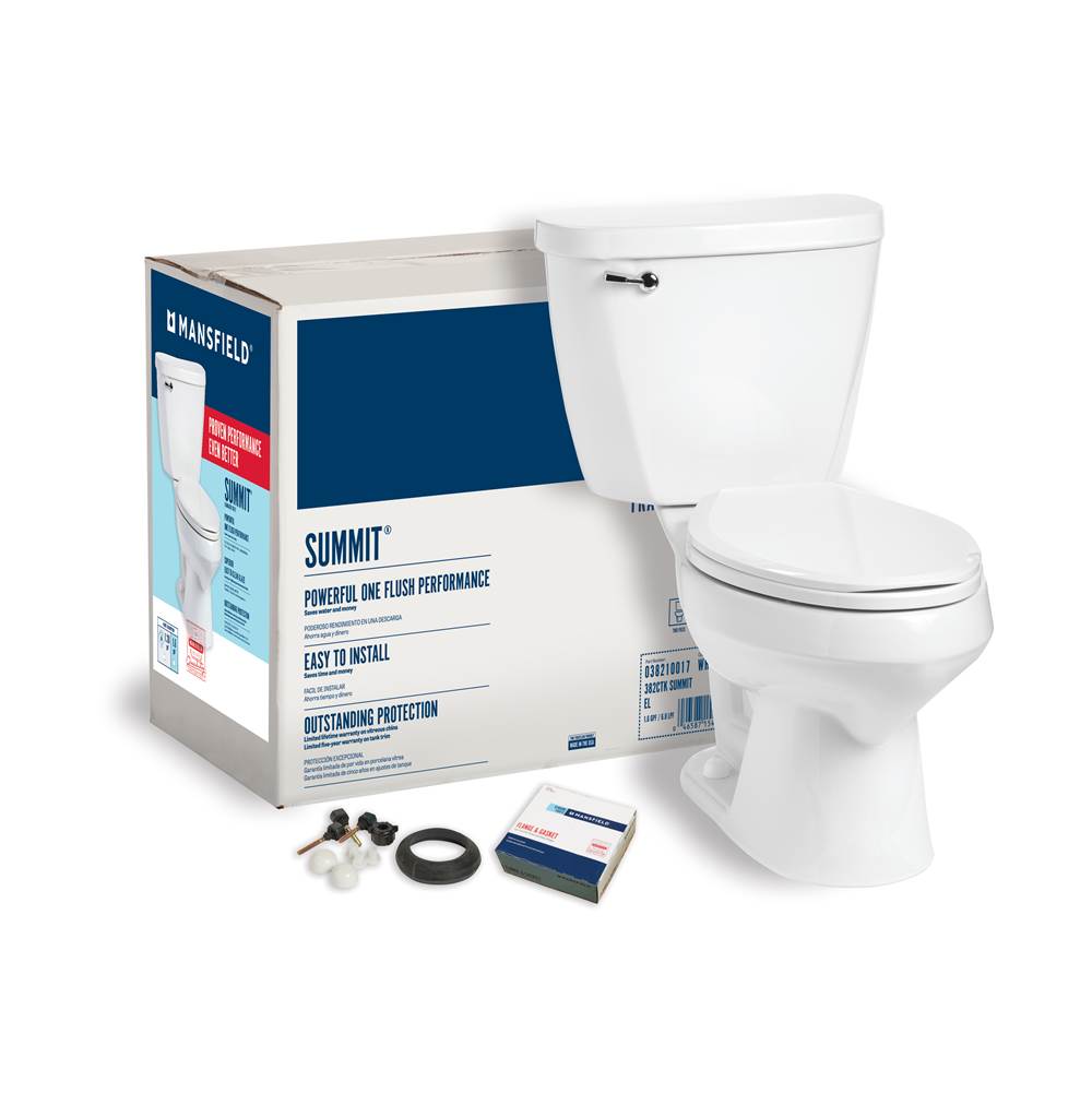 Mansfield Plumbing Summit 1.6 Elongated Complete Toilet Kit