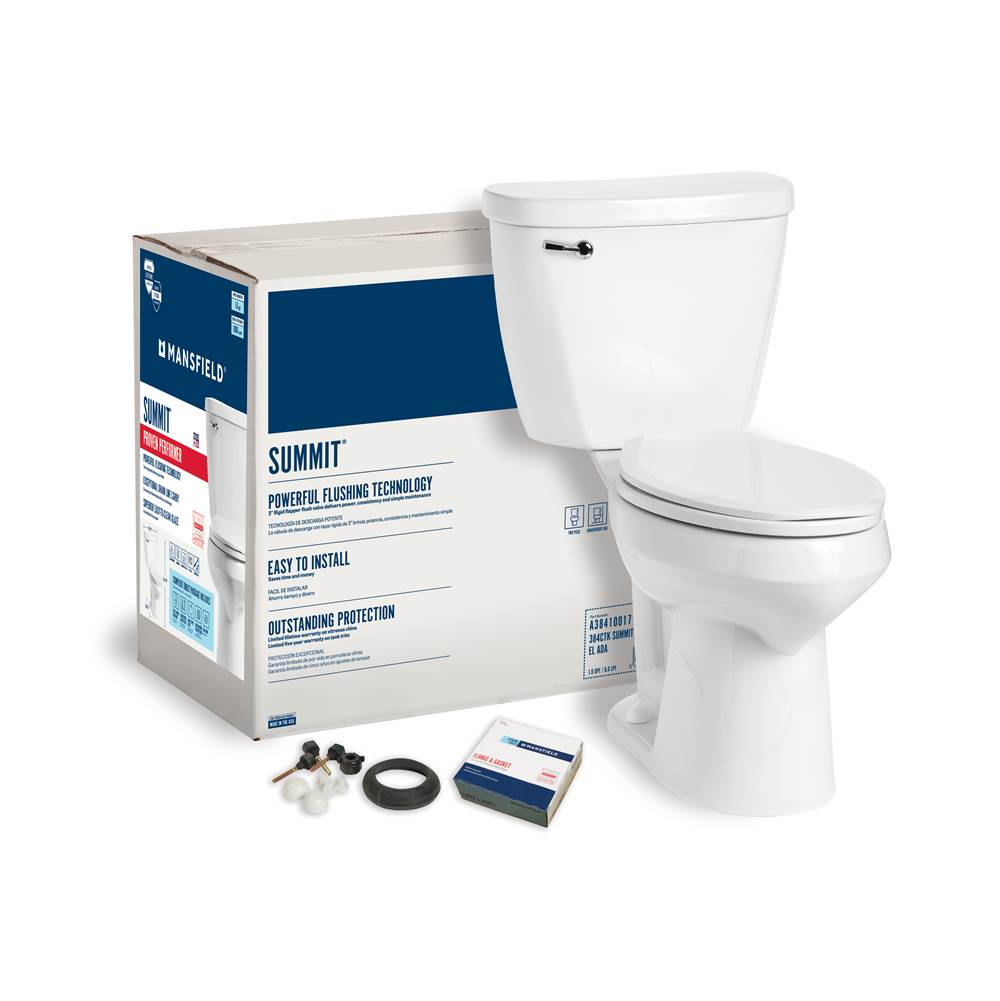 Mansfield Plumbing Summit 1.6 Elongated SmartHeight Complete Toilet Kit