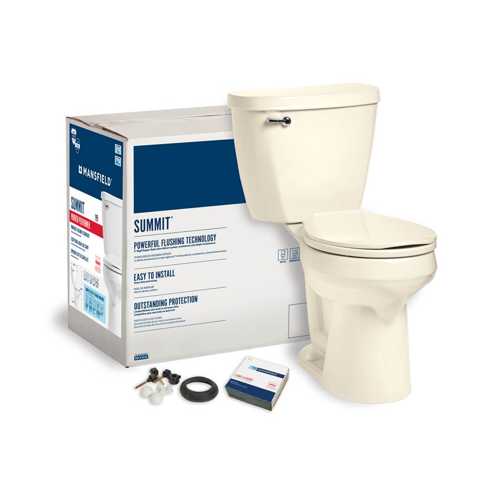 Mansfield Plumbing Summit 1.6 Round SmartHeight Complete Toilet Kit