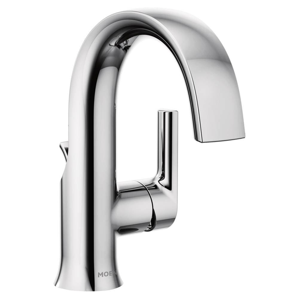 Moen Doux Collection One-Handle High Arc Laminar Stream Bathroom Faucet, Chrome