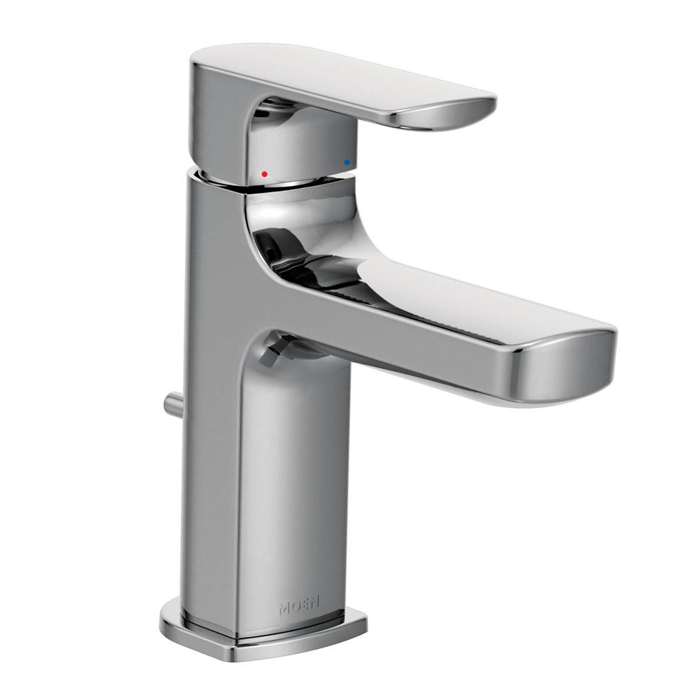 Moen Rizon One-Handle Modern Bathroom Faucet with Drain Assembly, Chrome