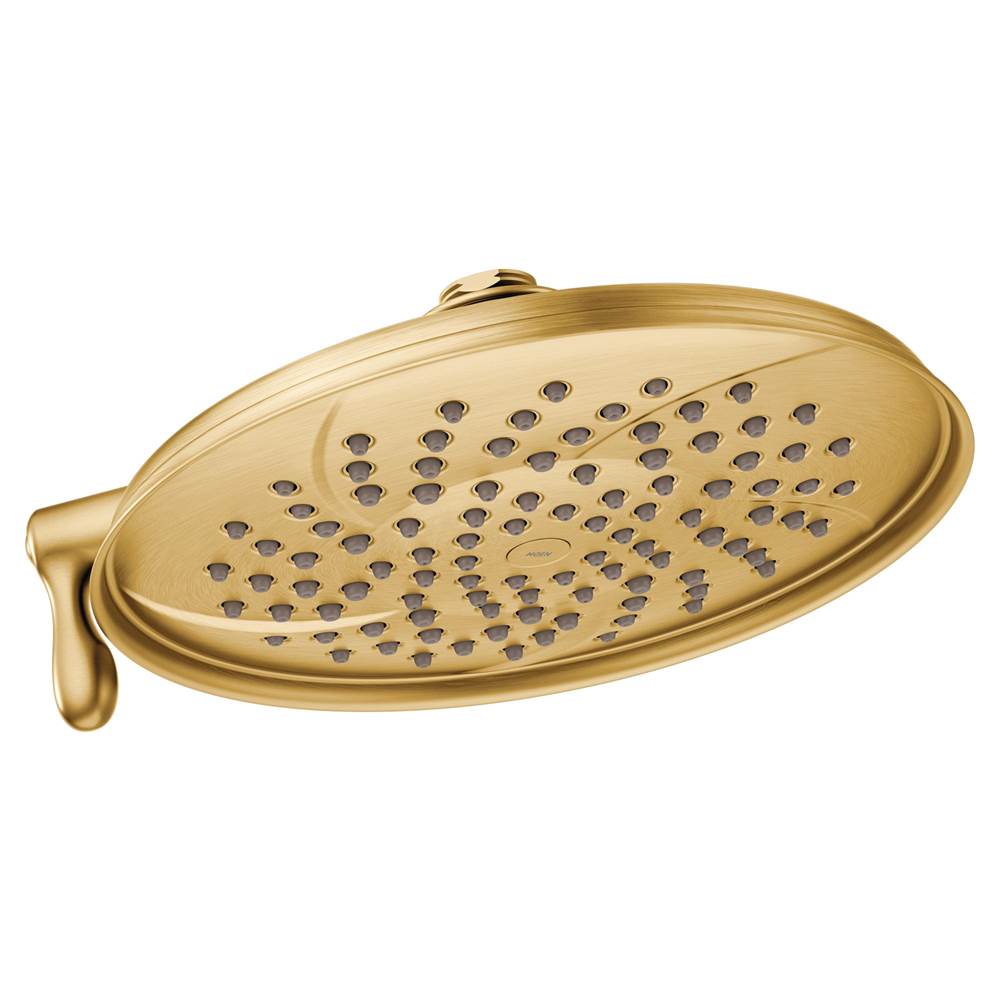 Moen Isabel 8-Inch Two-Function Showerhead with Immersion Technology, Brushed Gold