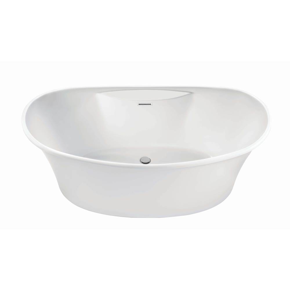 MTI Baths Loretta 3 Dolomatte Freestanding Faucet Deck Soaker - White (60X32)