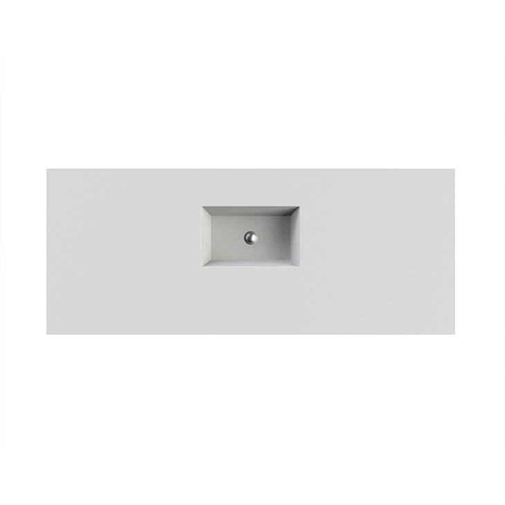 MTI Baths Petra 9 Sculpturestone Counter Sink Double Bowl Up To 38''- Gloss White