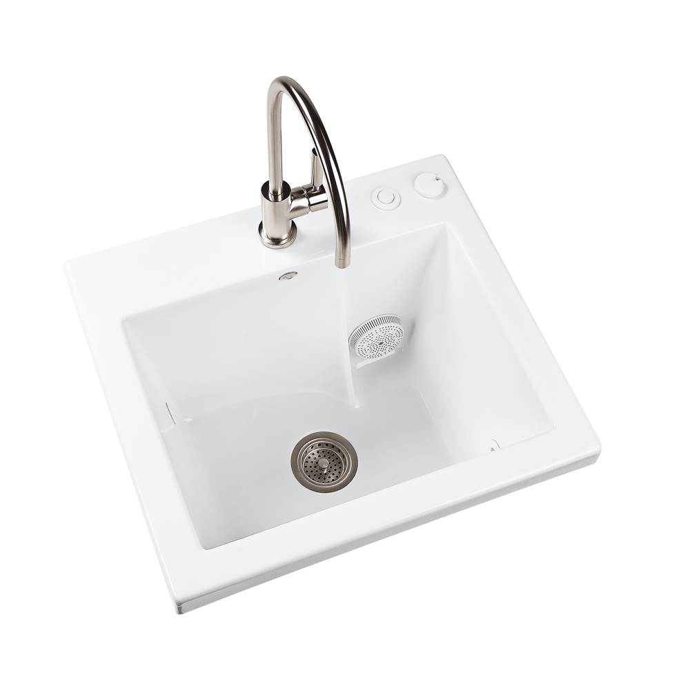 MTI Baths BISCUIT UNDERMOUNT JENTLE JET LAUNDRY SINK-SMOOTH FRONT