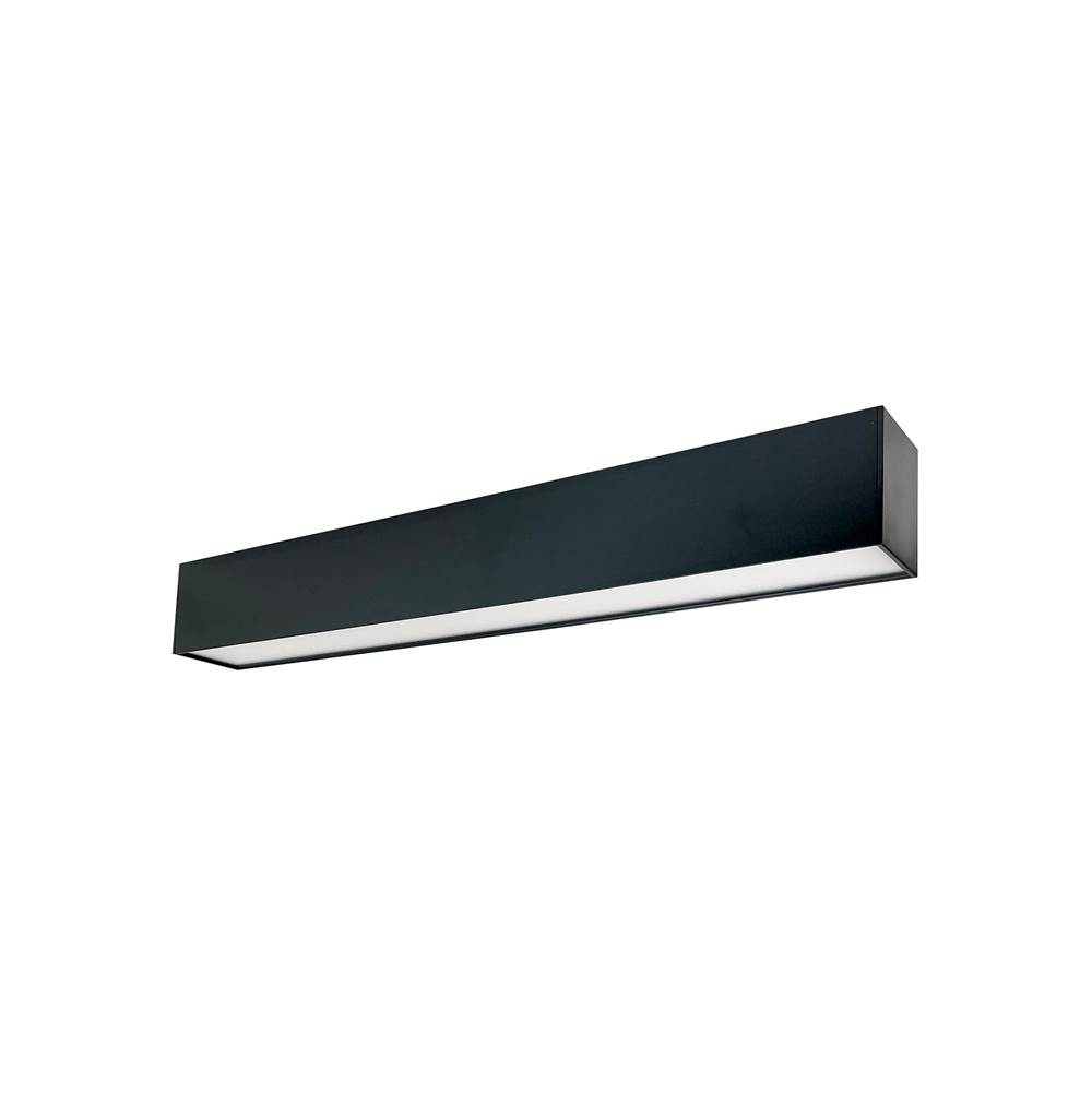Nora Lighting 8'' L-Line LED Indirect/Direct Linear, Selectable CCT, 12304lm, Black finish