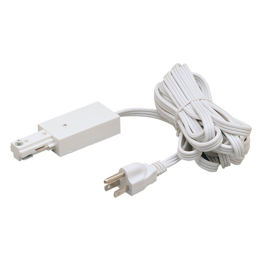 Nora Lighting Cord and Plug Set, 12'', 1 circuit track, White