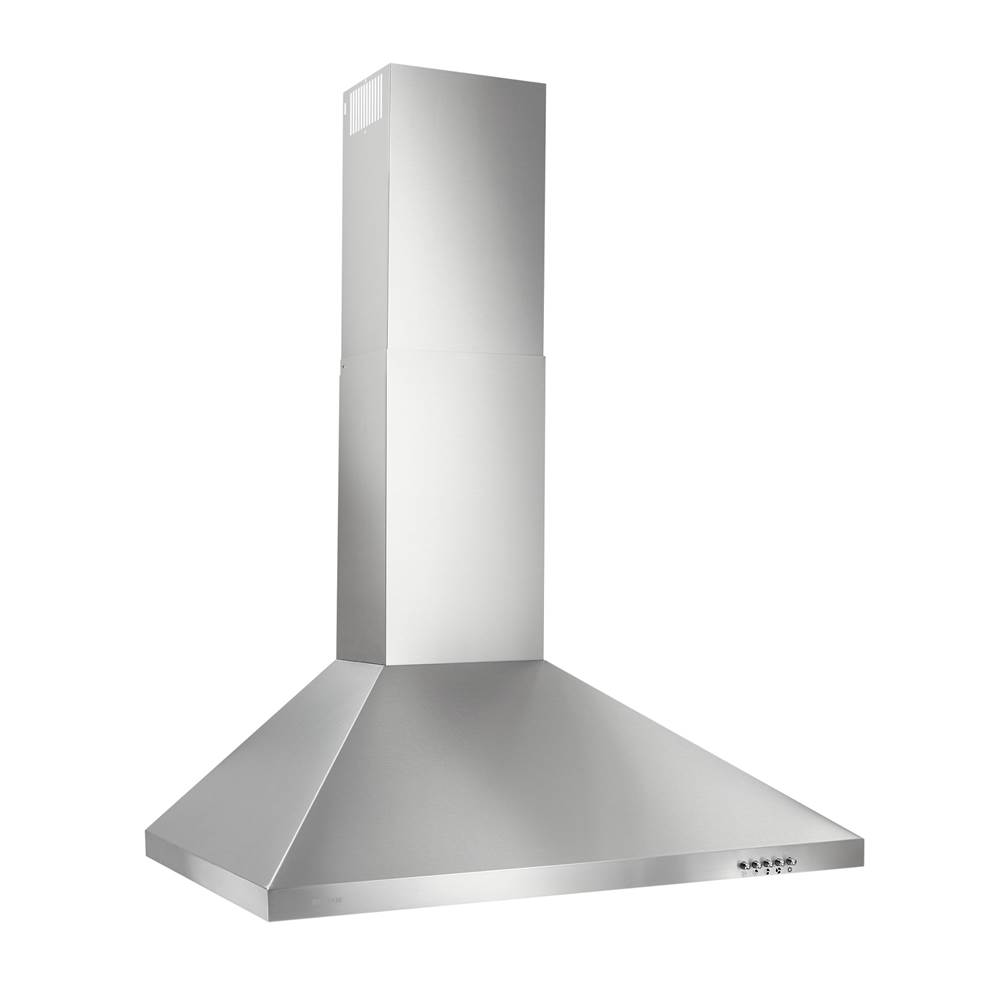 Broan Nutone 36-Inch Convertible European Style Wall-Mounted Chimney Range Hood, 380 Max Blower CFM, Stainless Steel