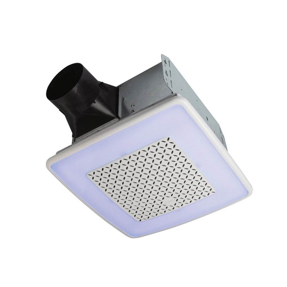 Broan Nutone Broan ChromaComfort 110 cfm Ventilation Fan with 24 Color Selectable LED, 1.5 sones, Energy Star Certified