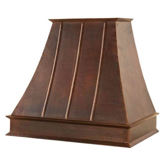 Premier Copper Products 38'' Hammered Copper Wall Mounted Euro Range Hood