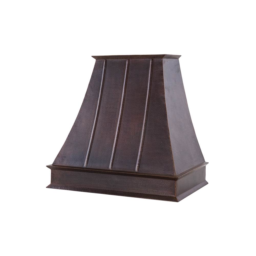 Premier Copper Products 38 Inch 735 CFM Hand Hammered Copper Wall Mounted Euro Range Hood with Screen Filters