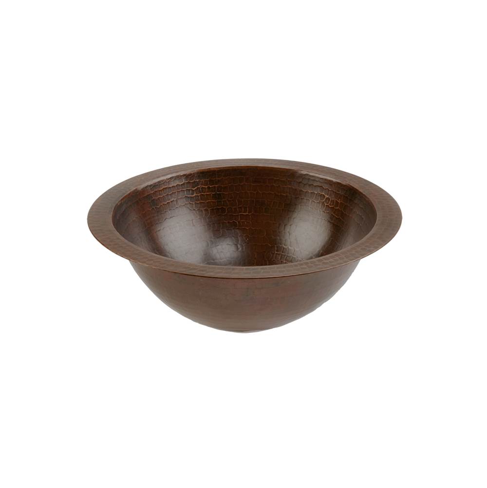 Premier Copper Products 12'' Small Round Under Counter Hammered Copper Sink