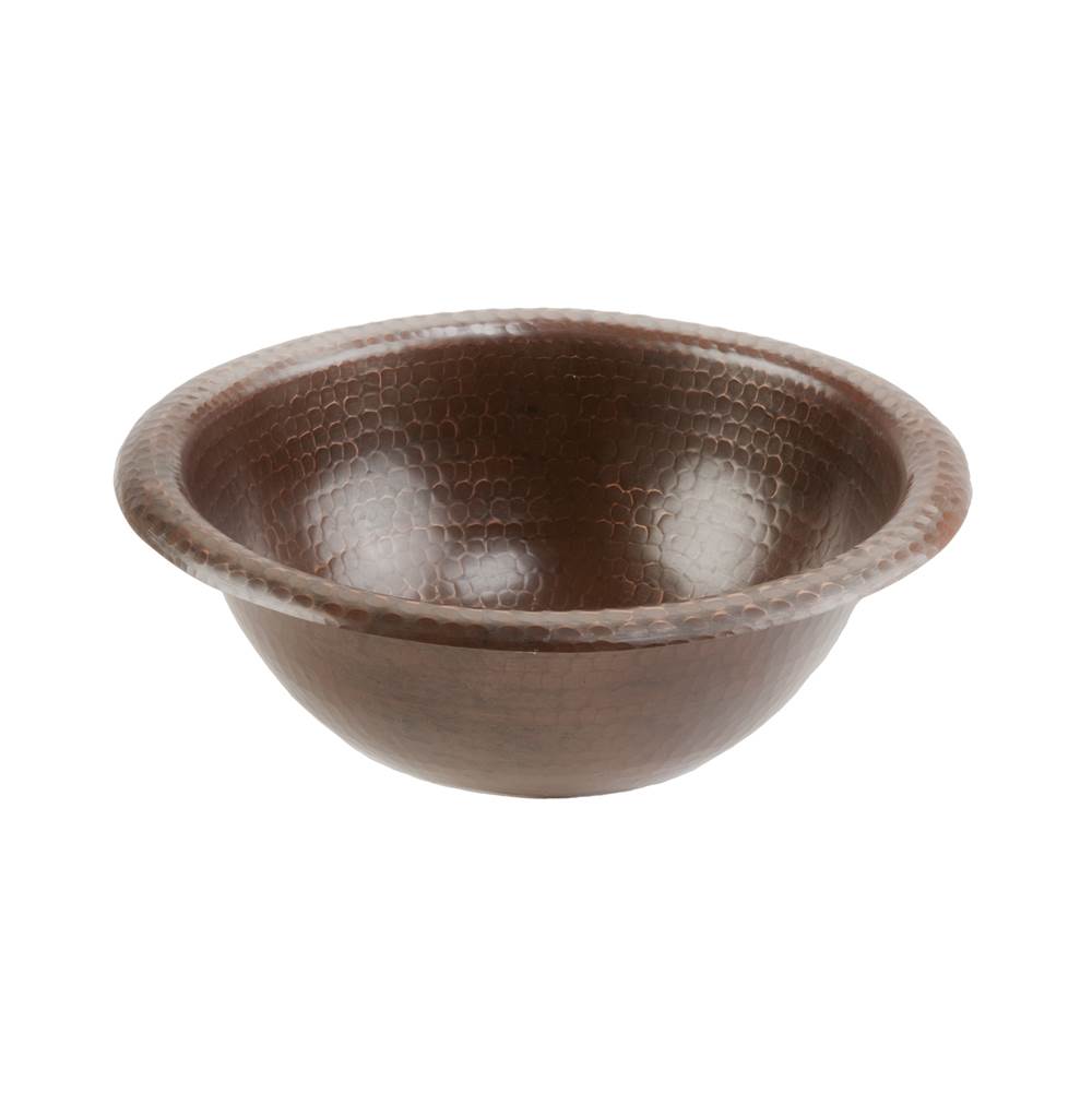 Premier Copper Products 12'' Small Round Self Rimming Hammered Copper Sink