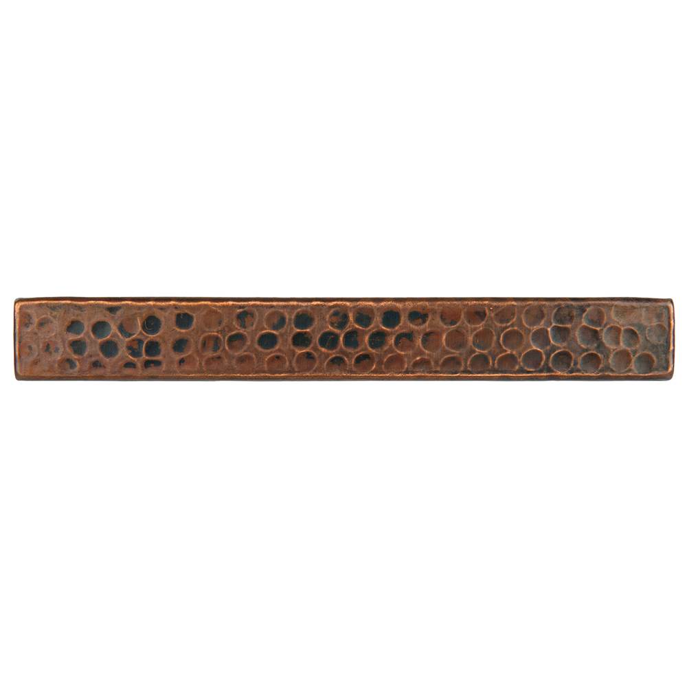 Premier Copper Products 1'' x 8'' Hammered Copper Tile - Quantity 4