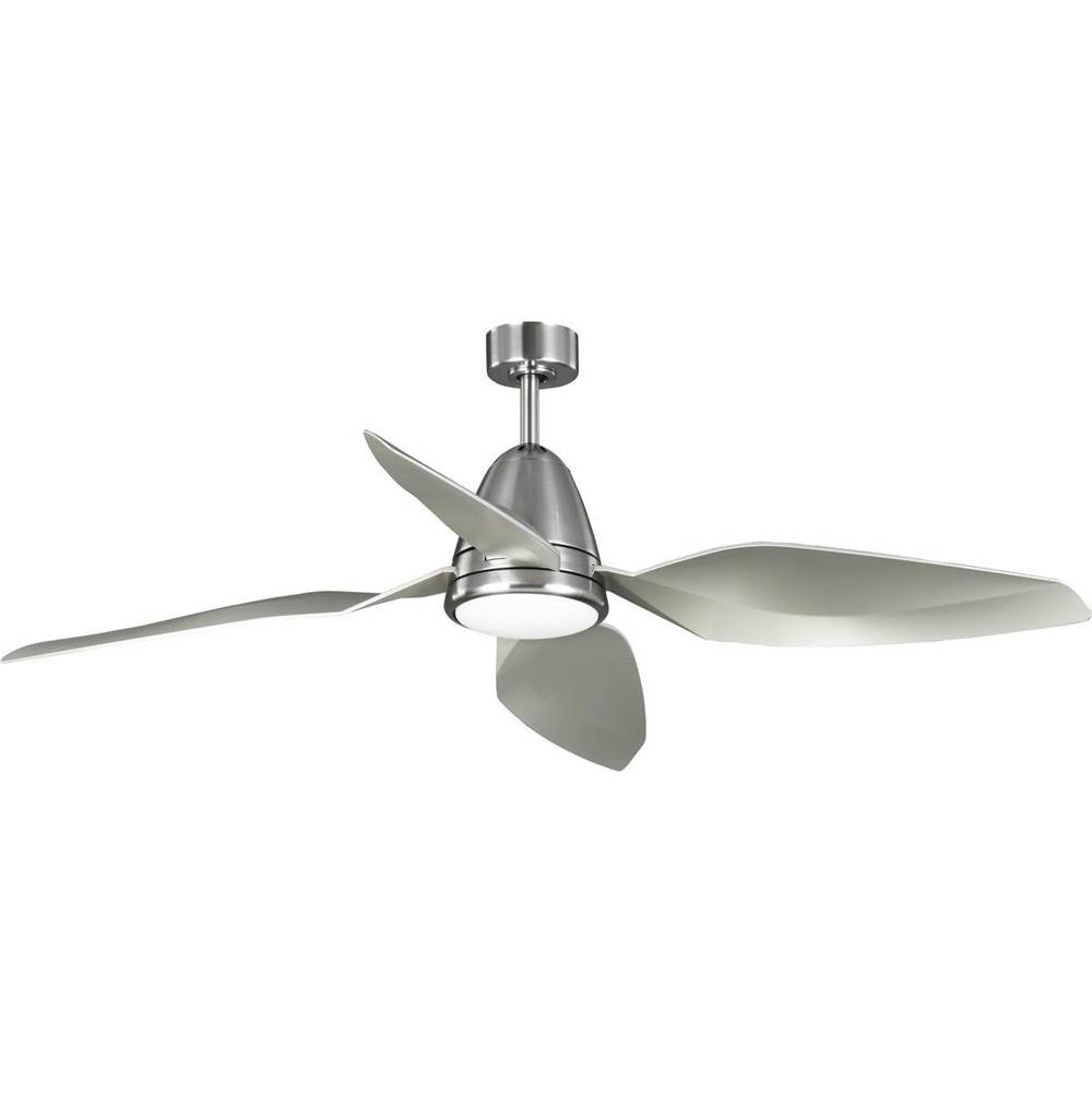 Progress Lighting Holland Collection 60'' Four-Blade Brushed Nickel Ceiling Fan