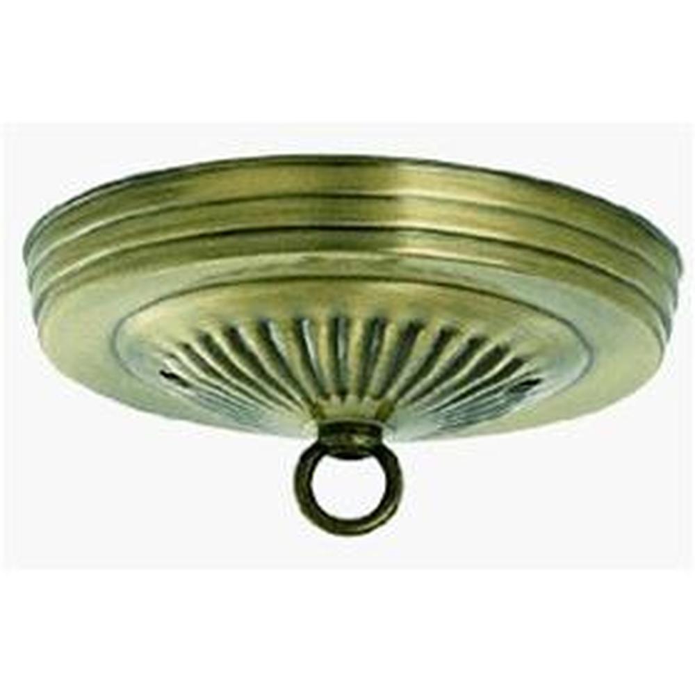 Satco Antique Brass Finish Canopy Kit Ribbed