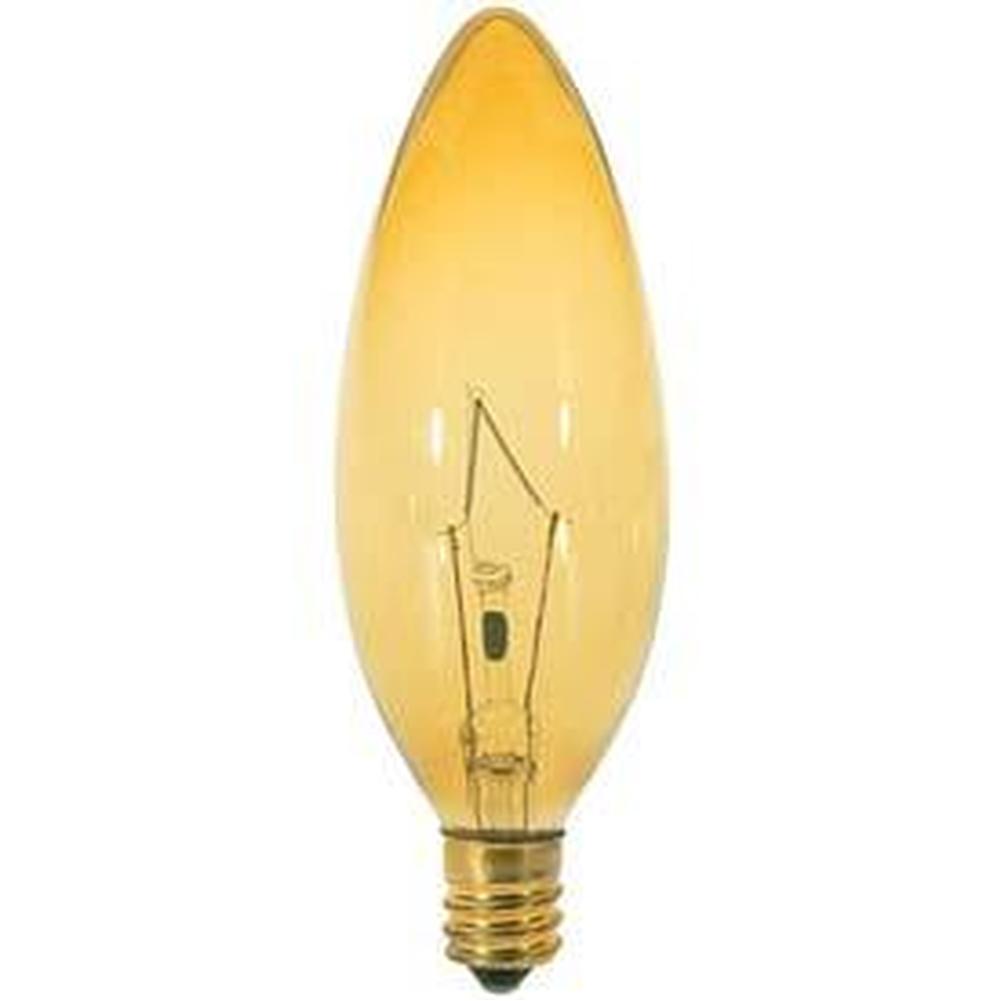 Satco 40W TORP CAND TRANS AMBER