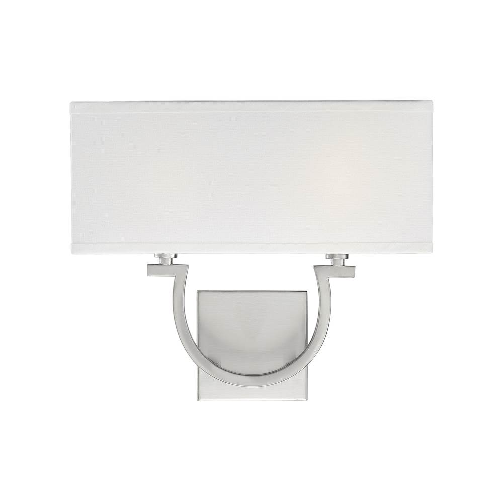 Savoy House Rhodes 2-Light Wall Sconce in Satin Nickel