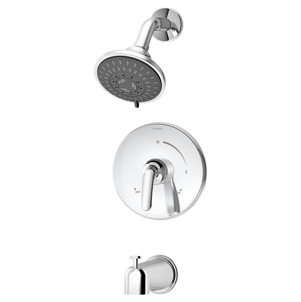 Symmons Elm Single Handle 5-Spray Tub and Shower Faucet Trim in Polished Chrome - 1.5 GPM (Valve Not Included)