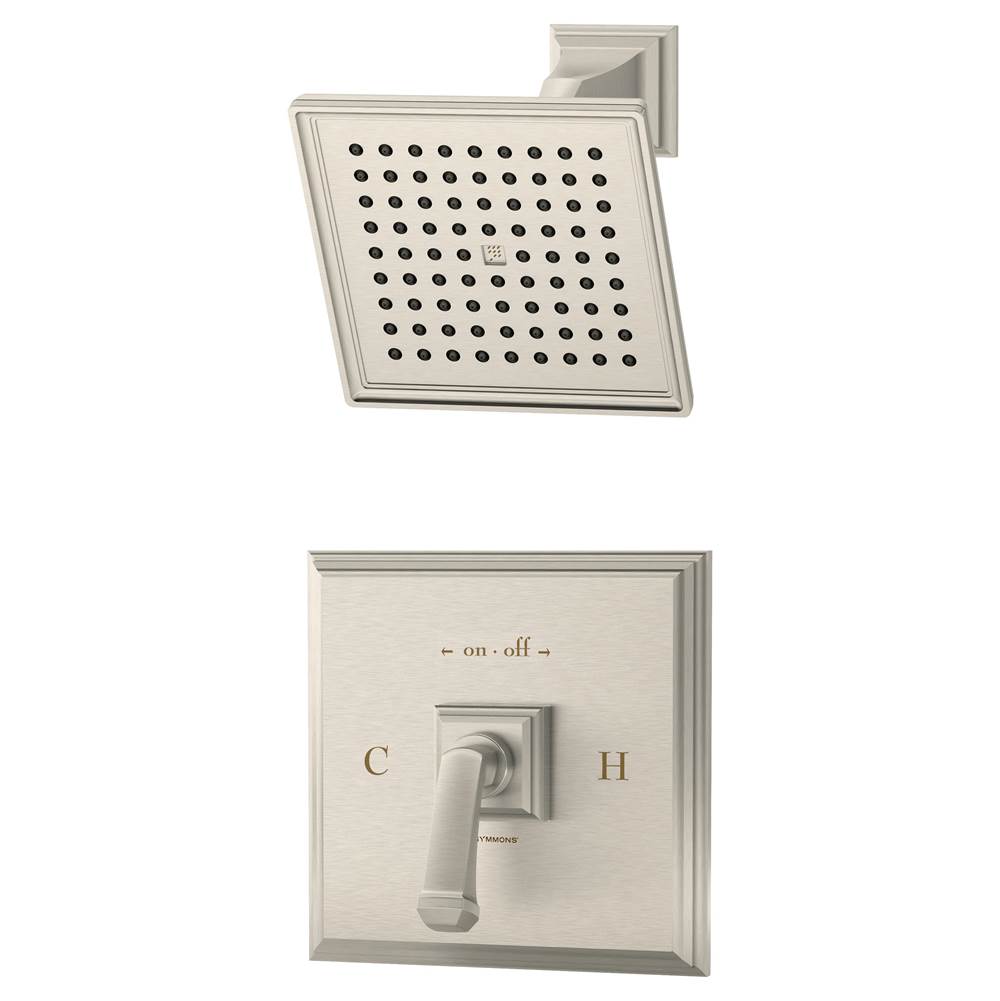 Symmons Oxford Single Handle 1-Spray Shower Trim in Satin Nickel - 1.5 GPM (Valve Not Included)