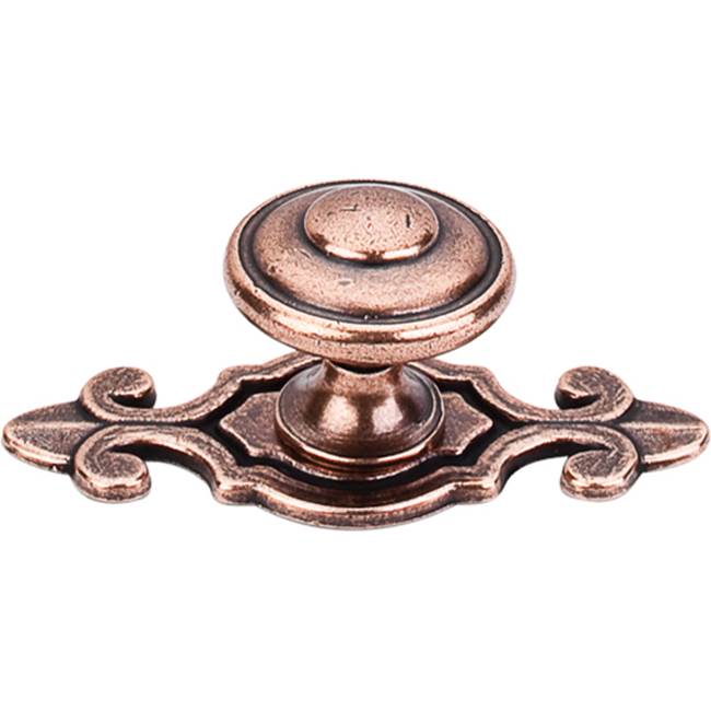 Top Knobs Canterbury Knob 1 1/4 Inch w/Backplate Old English Copper