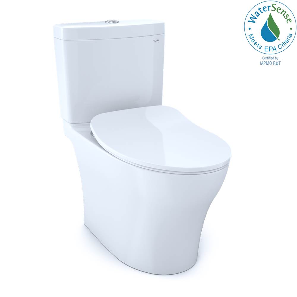 TOTO Aquia® IV 1G® Two-Piece Elongated Dual Flush 1.0 and 0.8 GPF Toilet with CEFIONTECT® and SoftClose® Seat, WASHLET®+ Ready, Cotton White